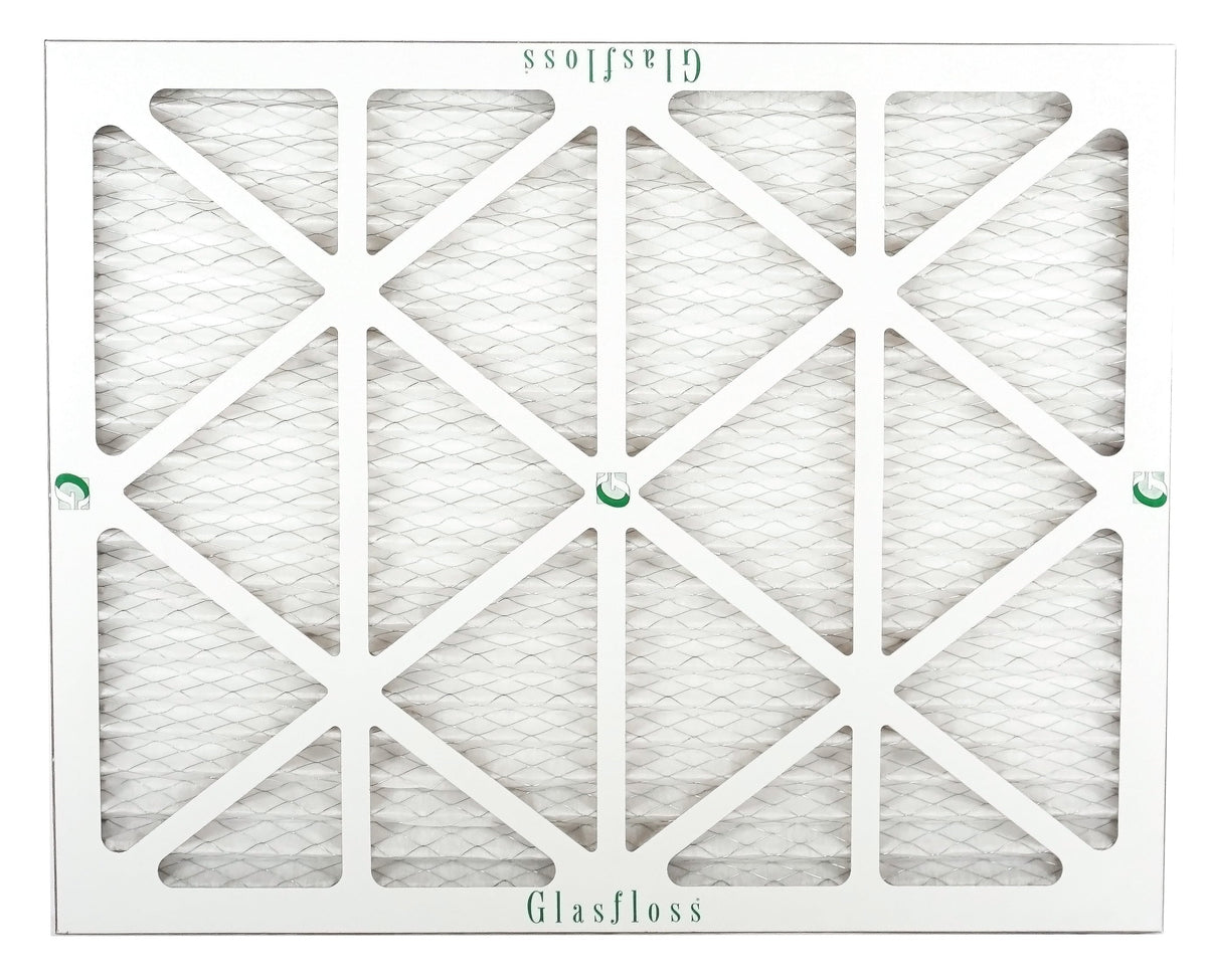Glasfloss Air Filter 20x22x2 - 2"  10 - (Pack of 6) - Pleated  or  Air Filter - Furnace Air Filter - Home or Office - Made In The .