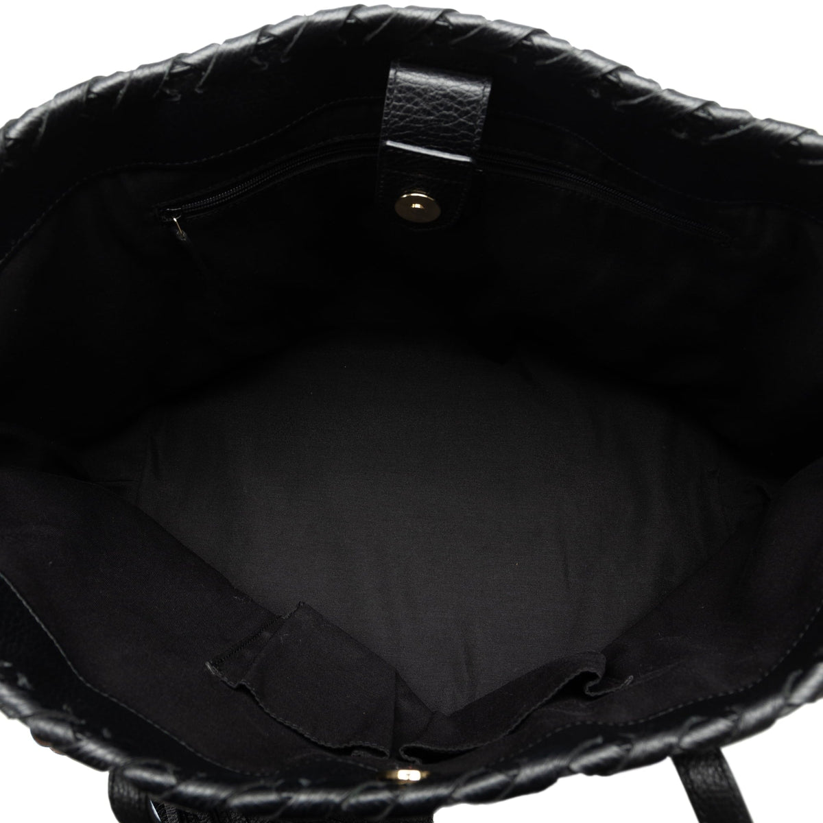 Pre-Owned Authenticated Gucci Bamboo Tassel Tote Calf Leather Black Tote Bag Unisex (Good)