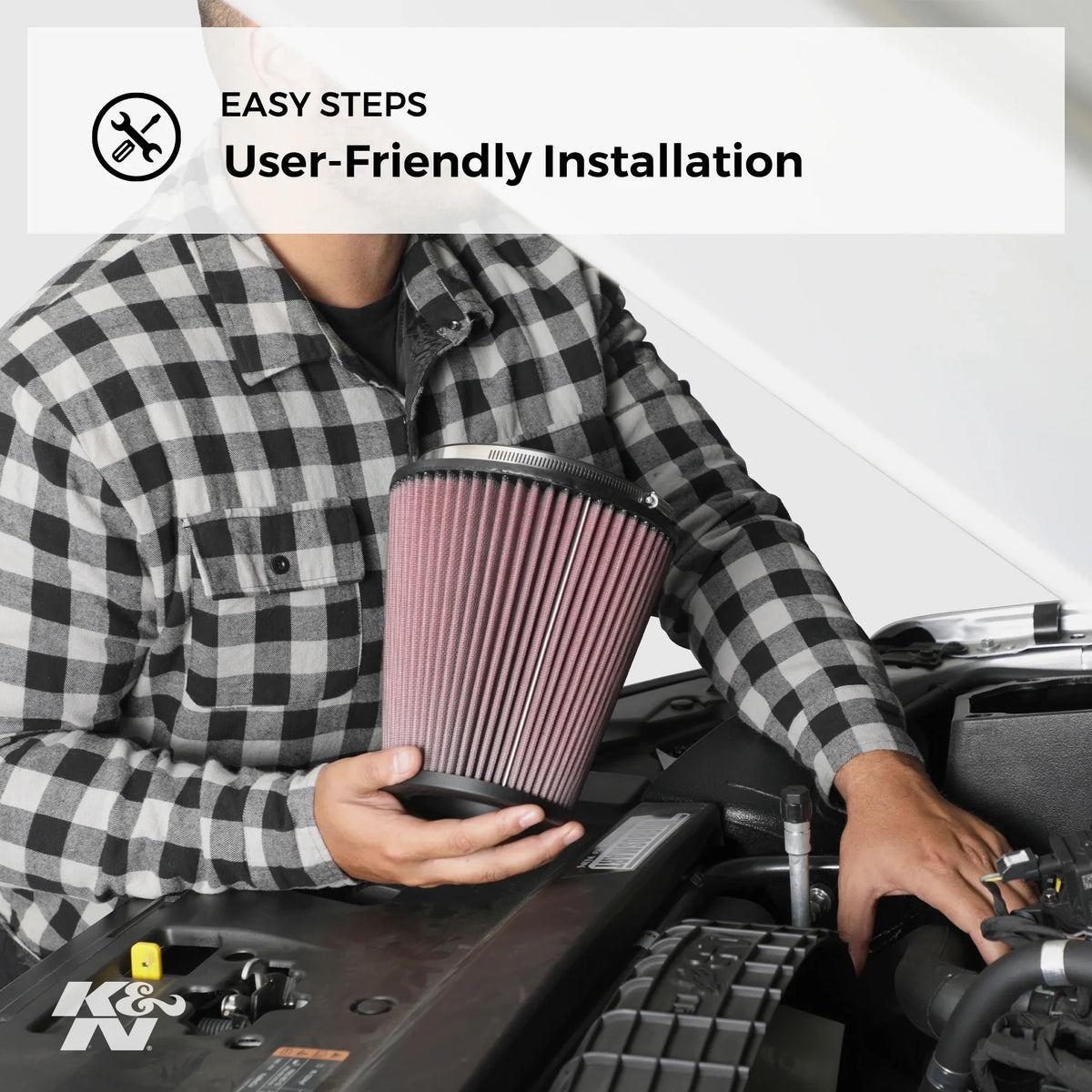 & Engine Air Filter: High Performance, Premium, Washable, Industrial Replacement Filter, Heavy Duty: -3322