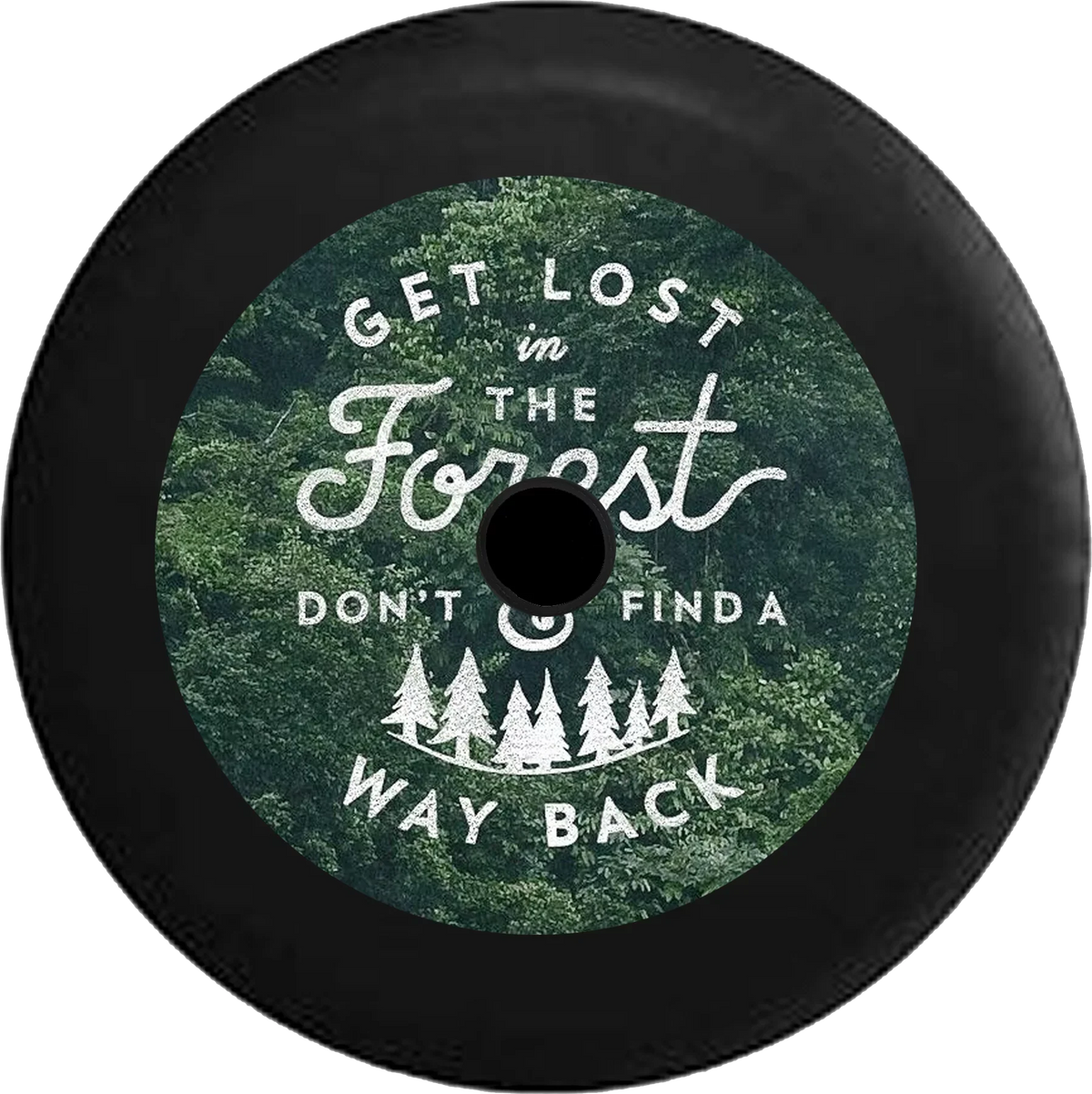 2018 2019 Wrangler  Backup Camera Get Lost in the Forest Spare Tire Cover for Jeep  32 Inch
