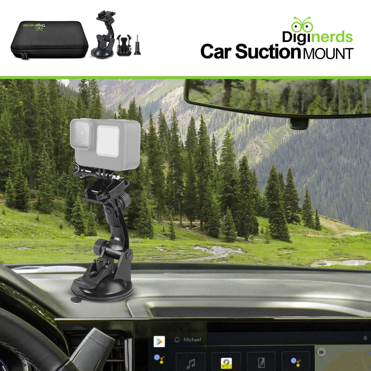 DiGiNerds - 50-in-1 Action Camera Accessory Kit, Compatible for GoPro, Fusion, Insta360, ,