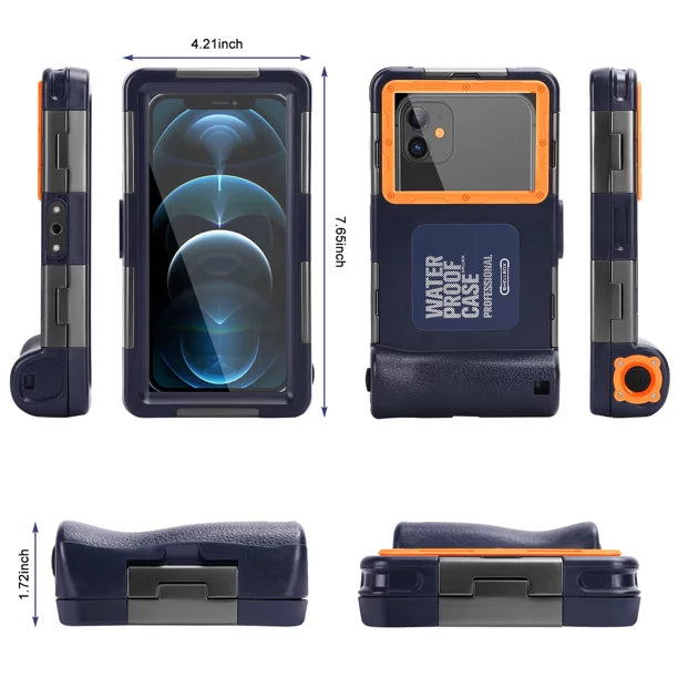 UrbanX Professional [15m/50ft] Swimming Diving Surfing Snorkeling Photo Video Waterproof Protective Case Underwater Housing for Tecno Camon  And all Phones Up to 6.9 Inch  with Lanyard