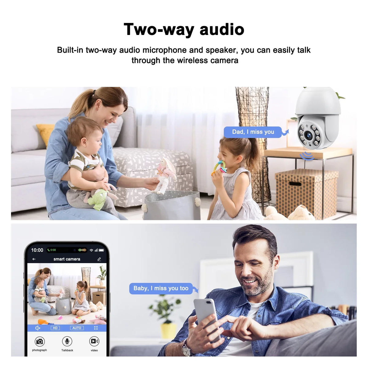 Toguard  2K/4MP WiFi Light Bulb Security Camera Outdoor Indoor  Wireless Dome Surveillance Camera