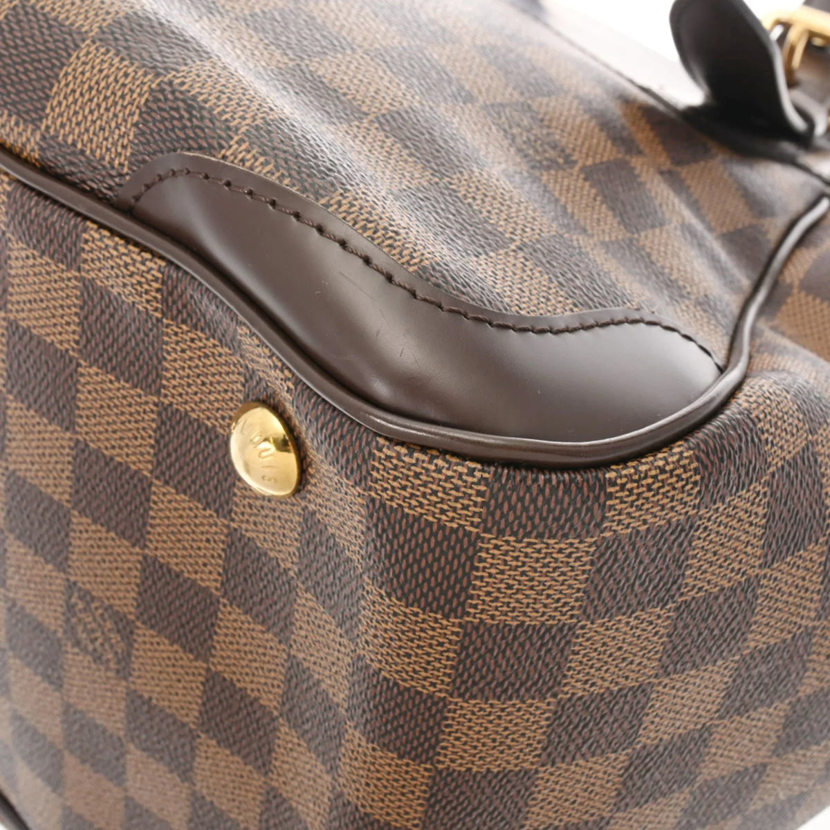 Pre-Owned   Damier Verona  Ebene  Women's Canvas Shoulder Bag (Good)