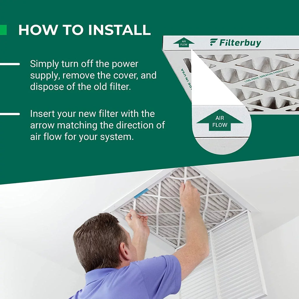 Filterbuy 22x24x1  8 Pleated   Furnace Air Filters (2-Pack)