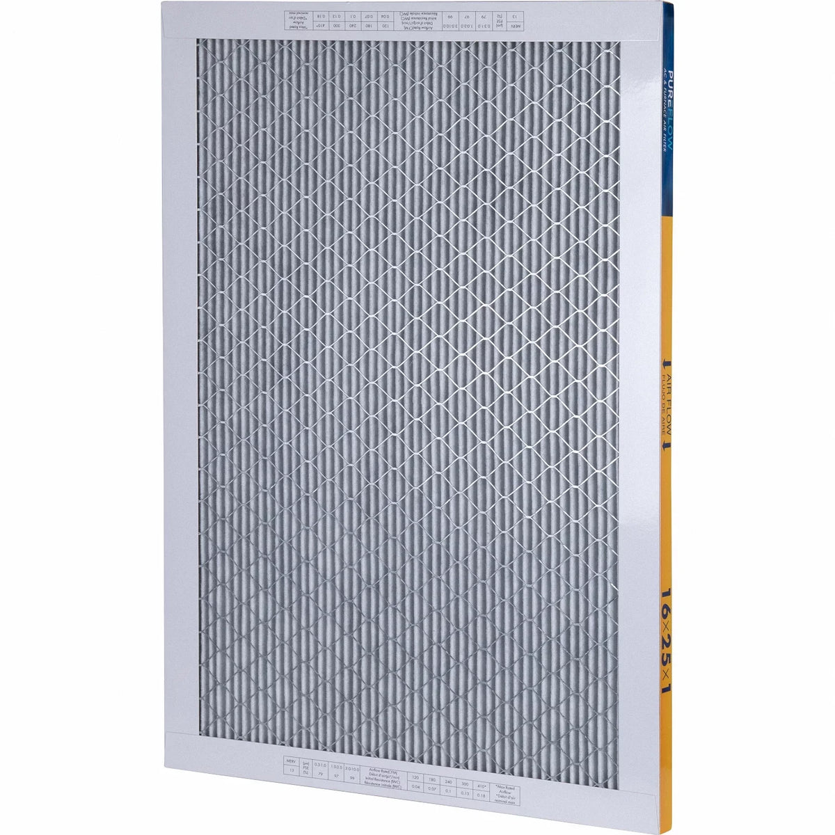 PureFlow, Home Furnace Air Filter 16x25x1, with 4 Layers of Advanced Filtration Technology, -13 Pack-of-2