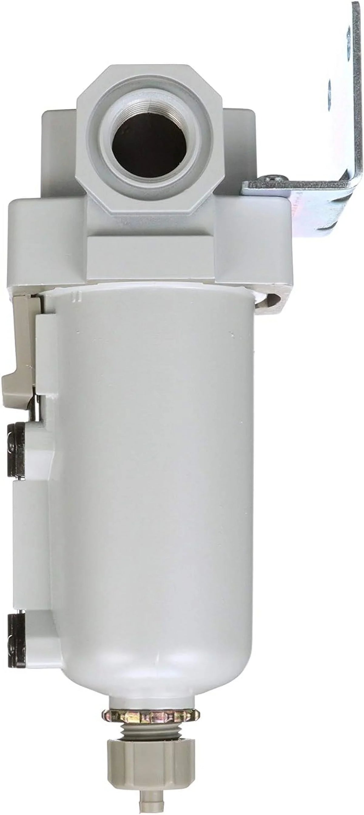 Compressed Air Coalescing Filter, 0.01 Micron 1/2"  - Metal Bowl, Manual Drain, Bracket