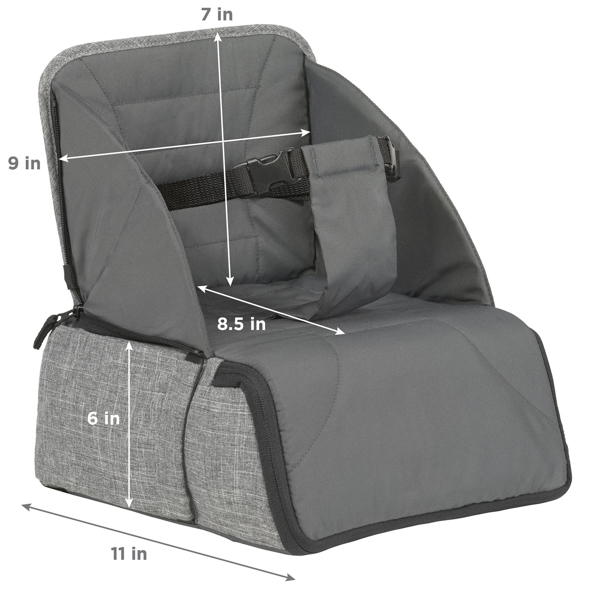 Contours Explore 2-in-1 Portable Booster Seat and Backpack Diaper Bag, Gray