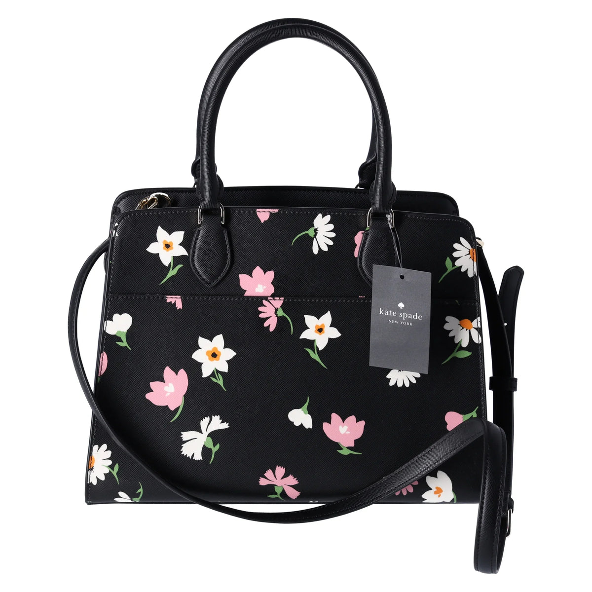 Kate Spade New York Madison Floral Waltz Medium Satchel Black Multi