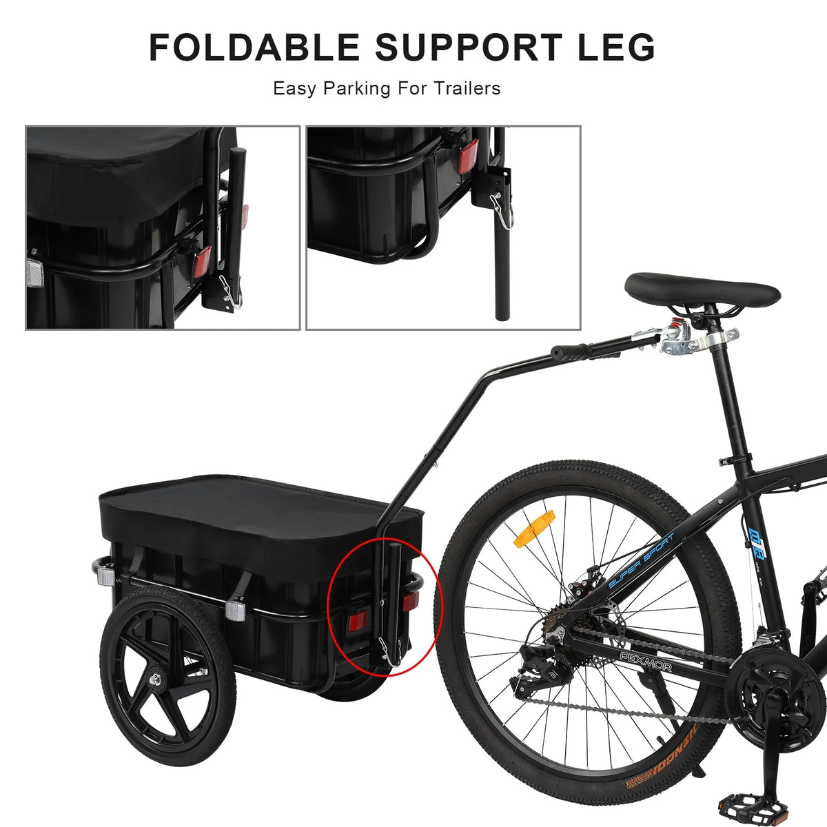 Bike Cargo Trailer, Bicycle Wagon Trailer /Universal Coupler & Waterproof Cover