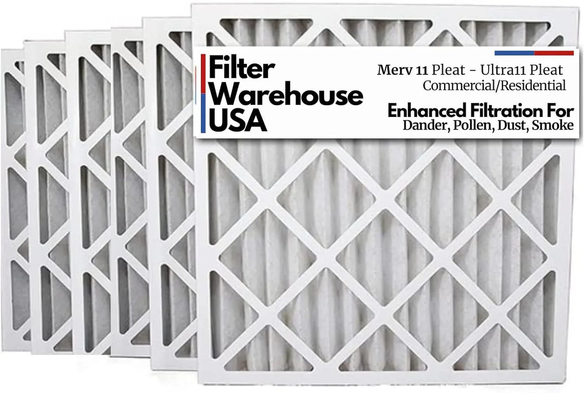 Ultra11 By 16X25x4 Merv 11, Pleated /Furnace Air Filters (6 Pack)