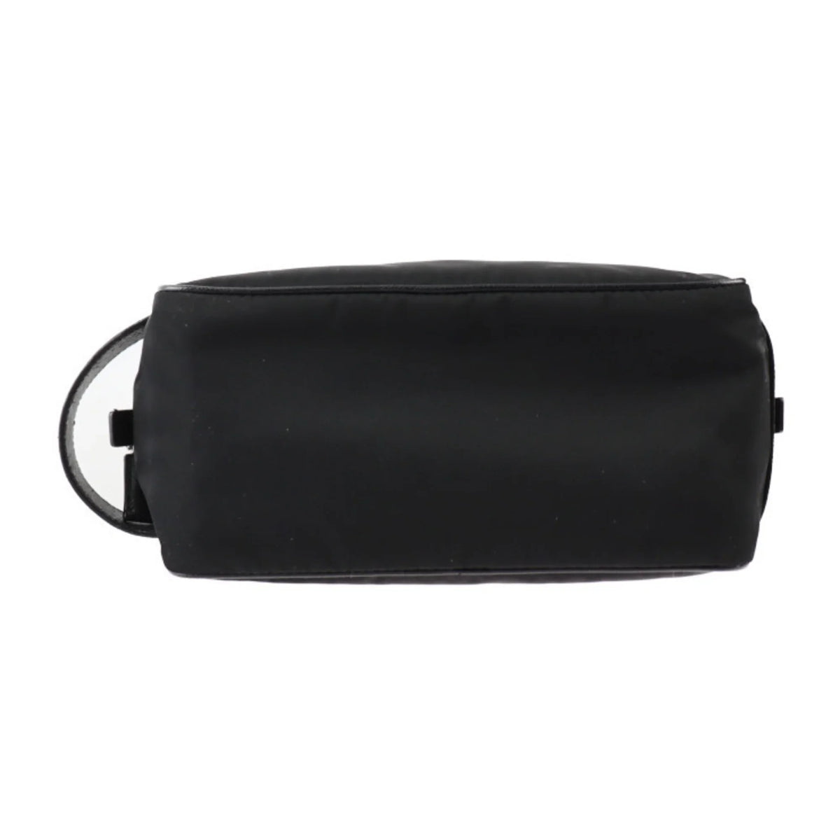 Pre-Owned  Prada second bag 2NA819 nylon leather black silver hardware clutch handbag triangle logo (Good)