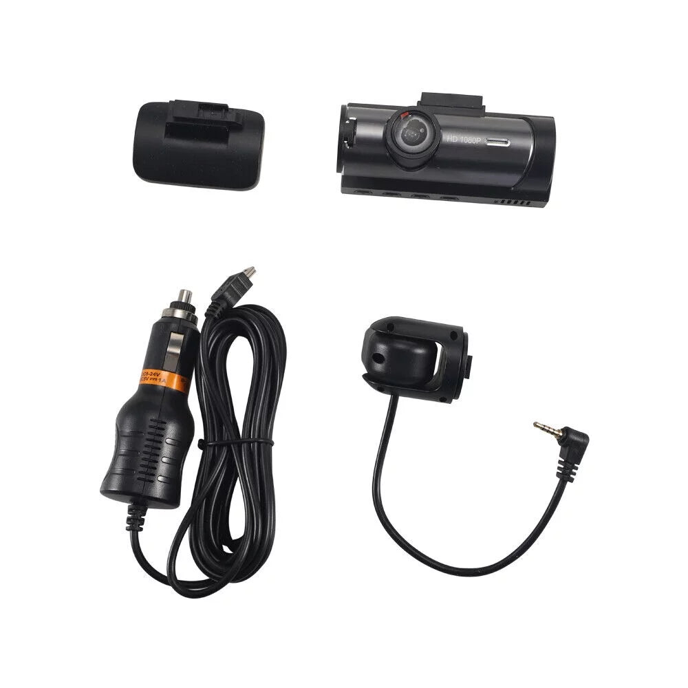 Jahyshow Dual Lens Car  Dash Cam Video Recorder -Sensor 1080P Front w/ Inside Camera