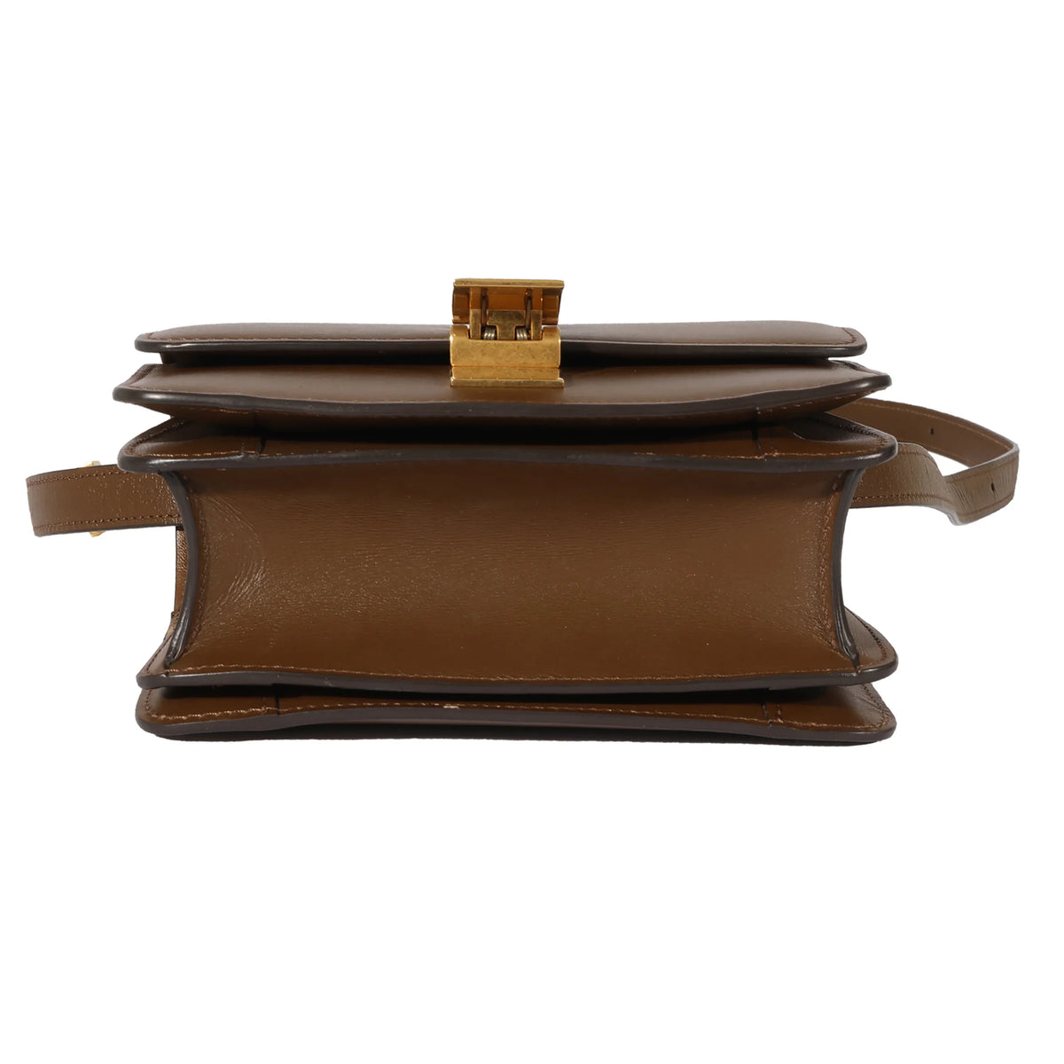Celine Brown Smooth Leather Small Box Bag Pre-Owned