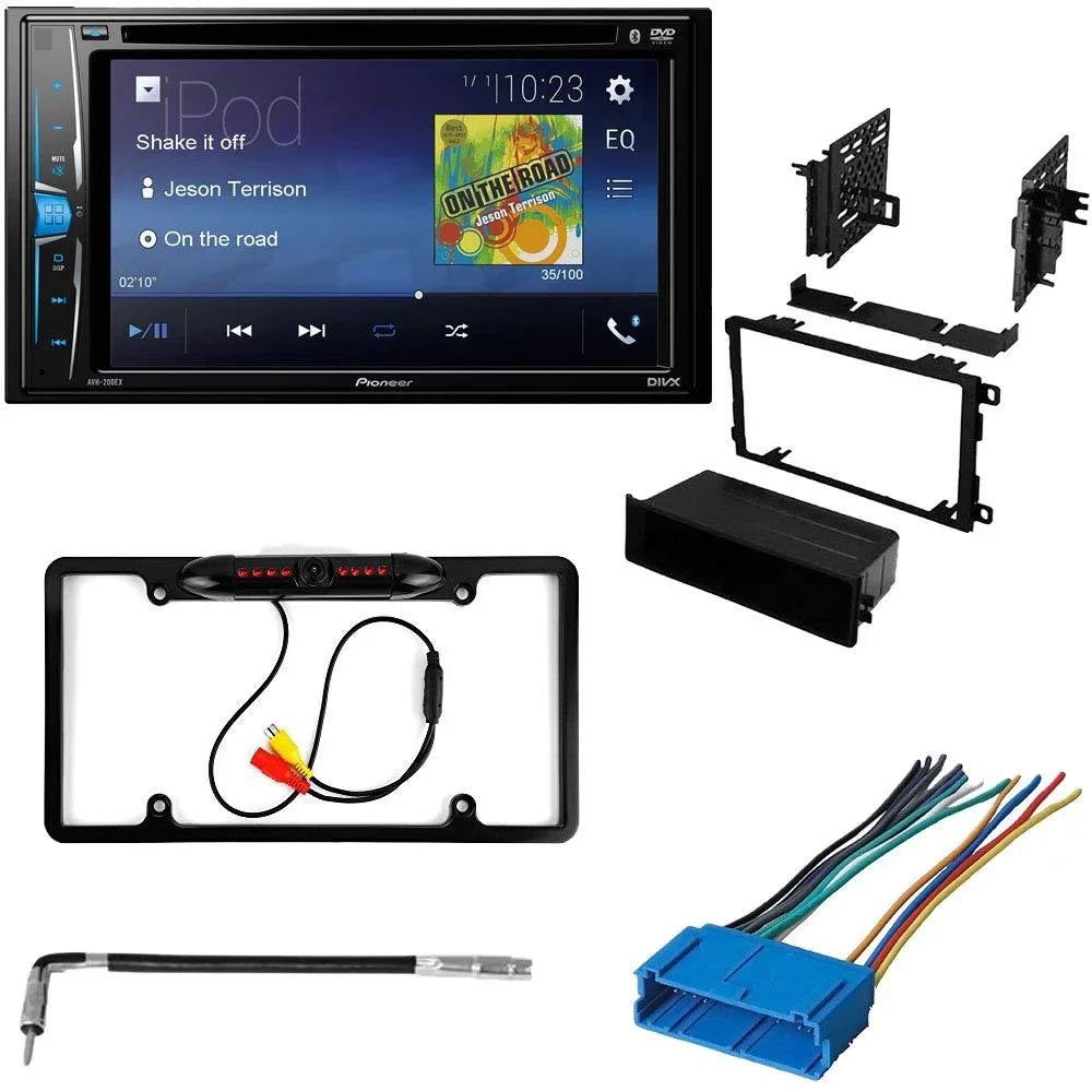 Bundle with Pioneer Multimedia  Car Stereo and Installation Kit - for 1998-2001 Oldsmobile Bravada / Bluetooth Touchscreen, Backup Camera, Double Din Dash Mounting Kit