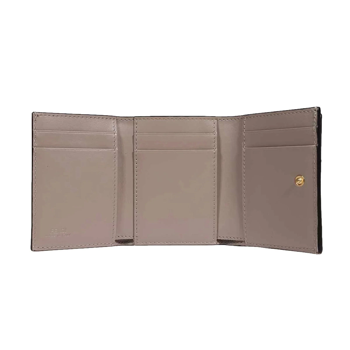 Fendi 'Lock Wallet Micro Trifold Rose Pink Tortora Gray Calf Leather