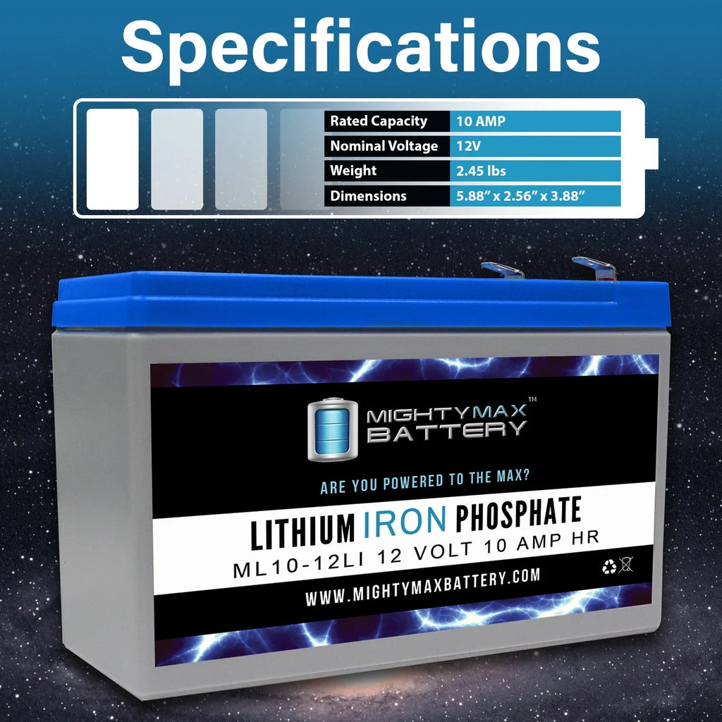 12V 10AH Lithium Replacement Battery Compatible with Streamlight -Flood Box  - 3 Pack