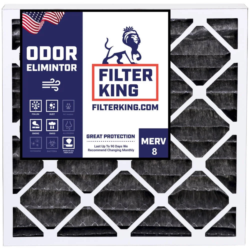 Filter King 23.5x25x1 Air Filter | 4- | Carbon  8  Pleated / Furnace Filters |    | Actual Size: 23.5 x 25 x .75"