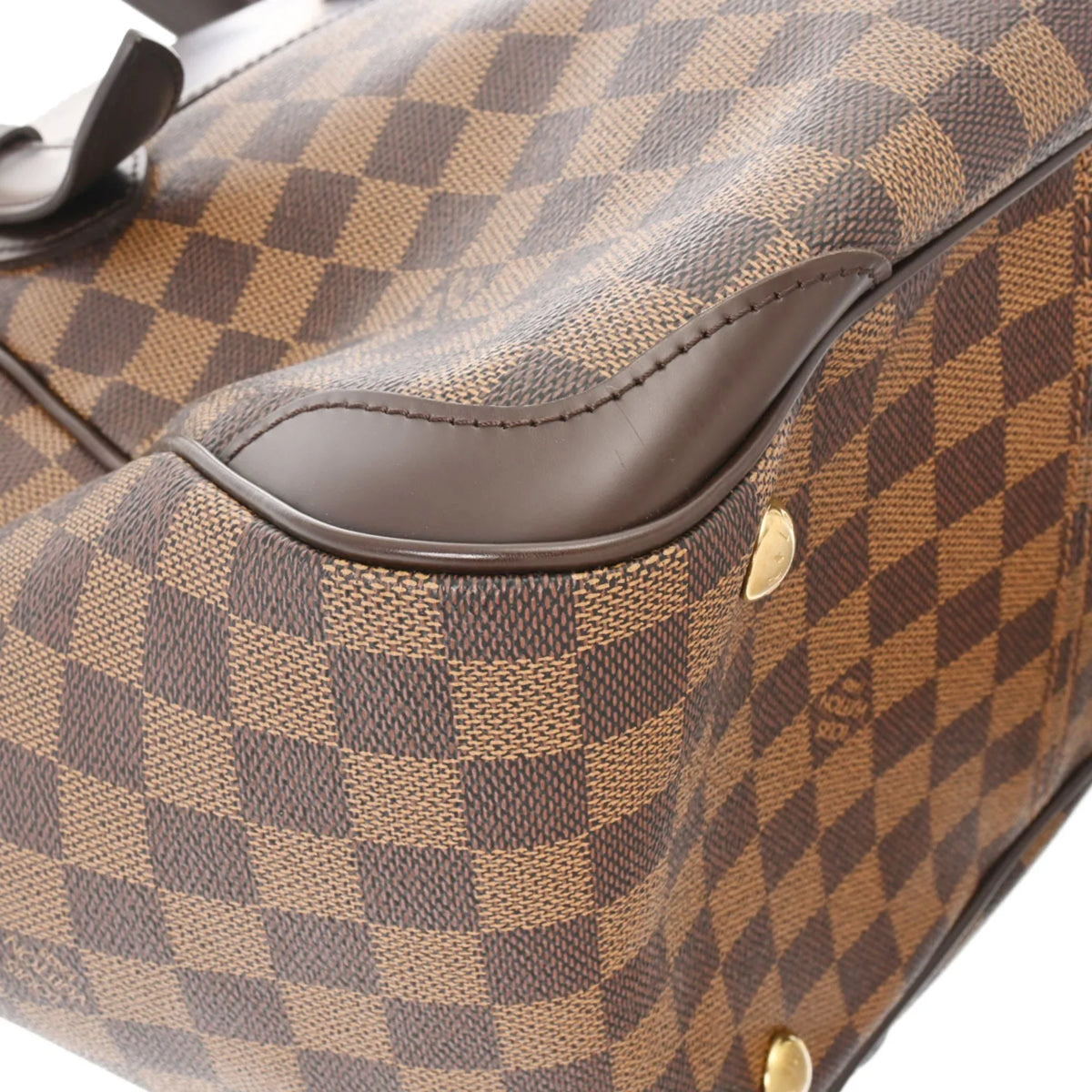 Pre-Owned   Damier Verona  Ebene  Women's Canvas Shoulder Bag (Good)
