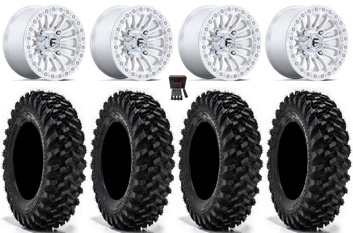 Fuel Rincon Bdlk 15" Wheels Mh 35" Warrior  Tires Can-Am Maverick  / Honda Pioneer 1000 / Talon