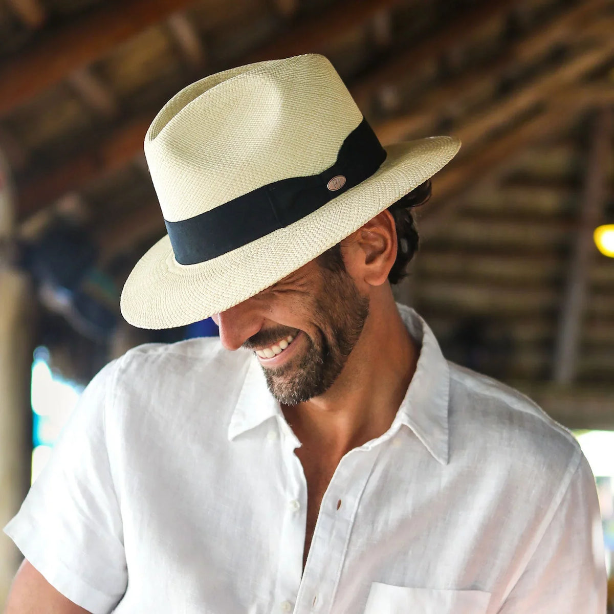 Panama Jack Premium Safari Straw Hat - Handwoven, Lightweight & Breathable, 2 5/8" Brim (-Large)