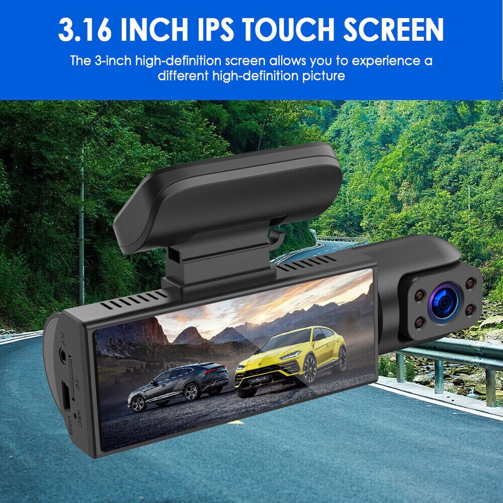 Jahyshow Dual Lens Car  Dash Cam Video Recorder -Sensor 1080P Front w/ Inside Camera
