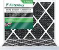 Filterbuy 20x22x1  8 Odor Eliminator Pleated   Furnace Air Filters with Activated Carbon (3-Pack)