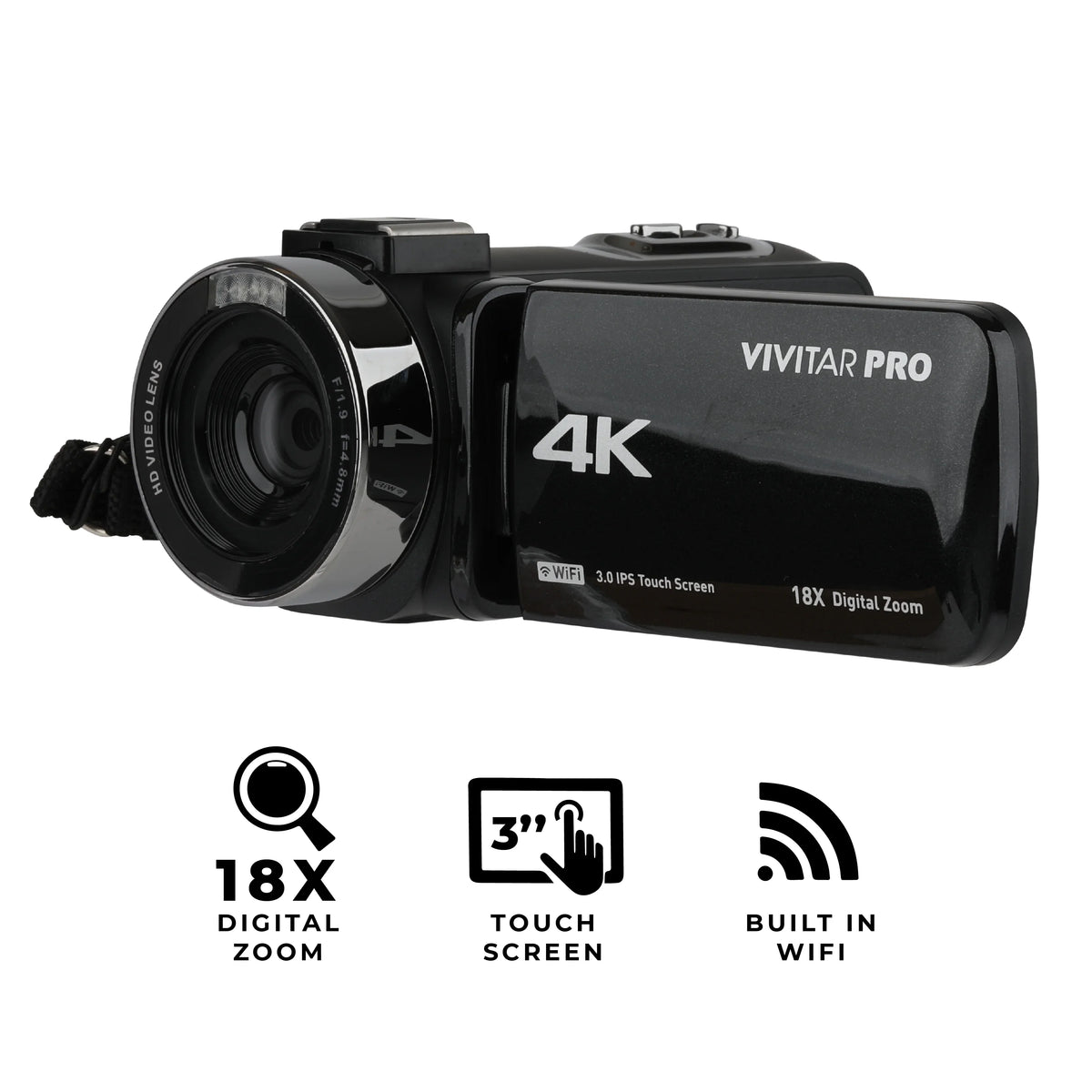 Vivitar 4K  Digital Video Camera, Night Vision, , Remote Control