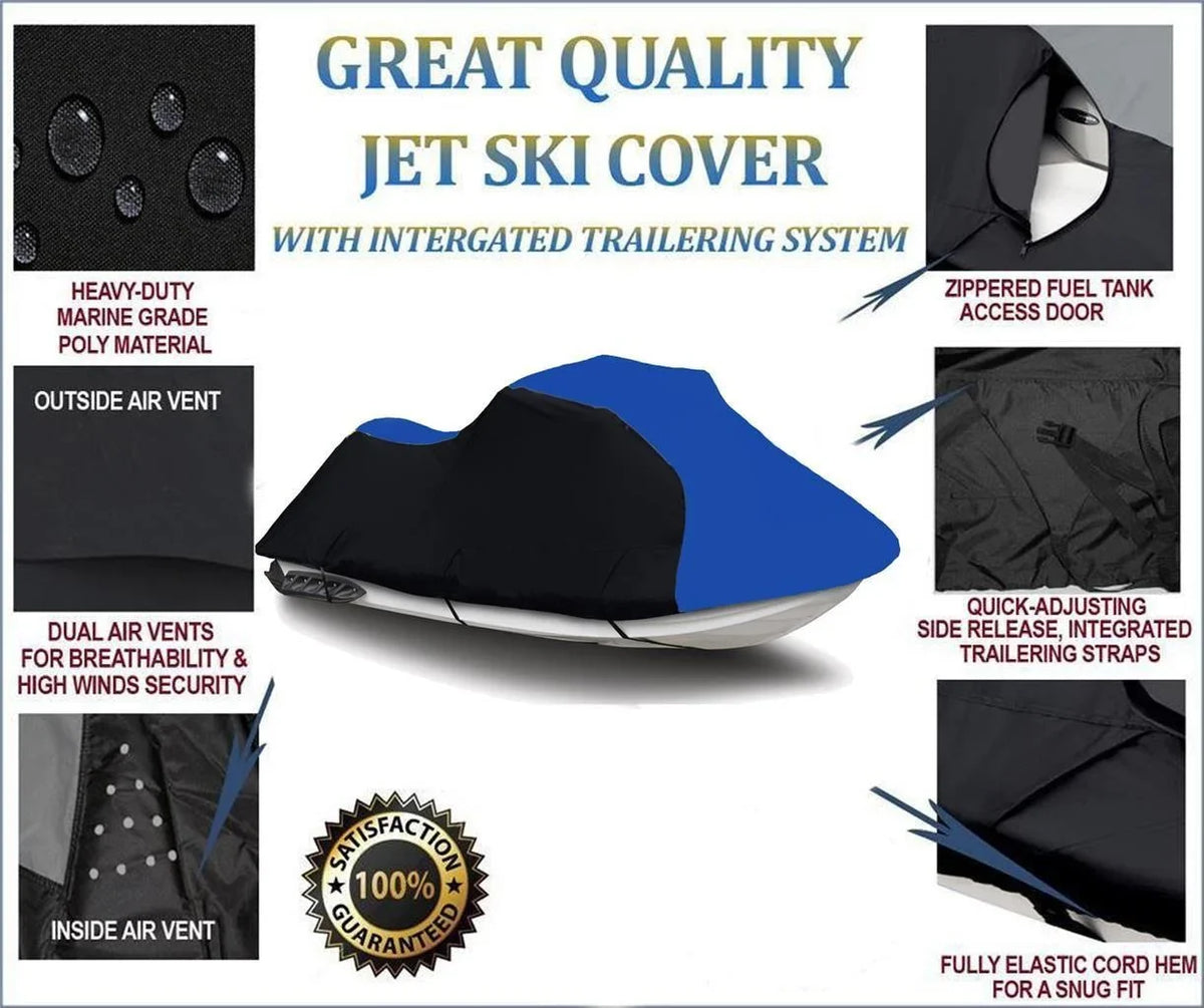 /  -, 600  Cover Compatible for Kawasaki  150 1998 1999 2000 2001 2002 2003 2004 2005 /  130 Di 130Di 1999 2000 2001 2002 2003 2004 Jet Ski Cover 2 Seater