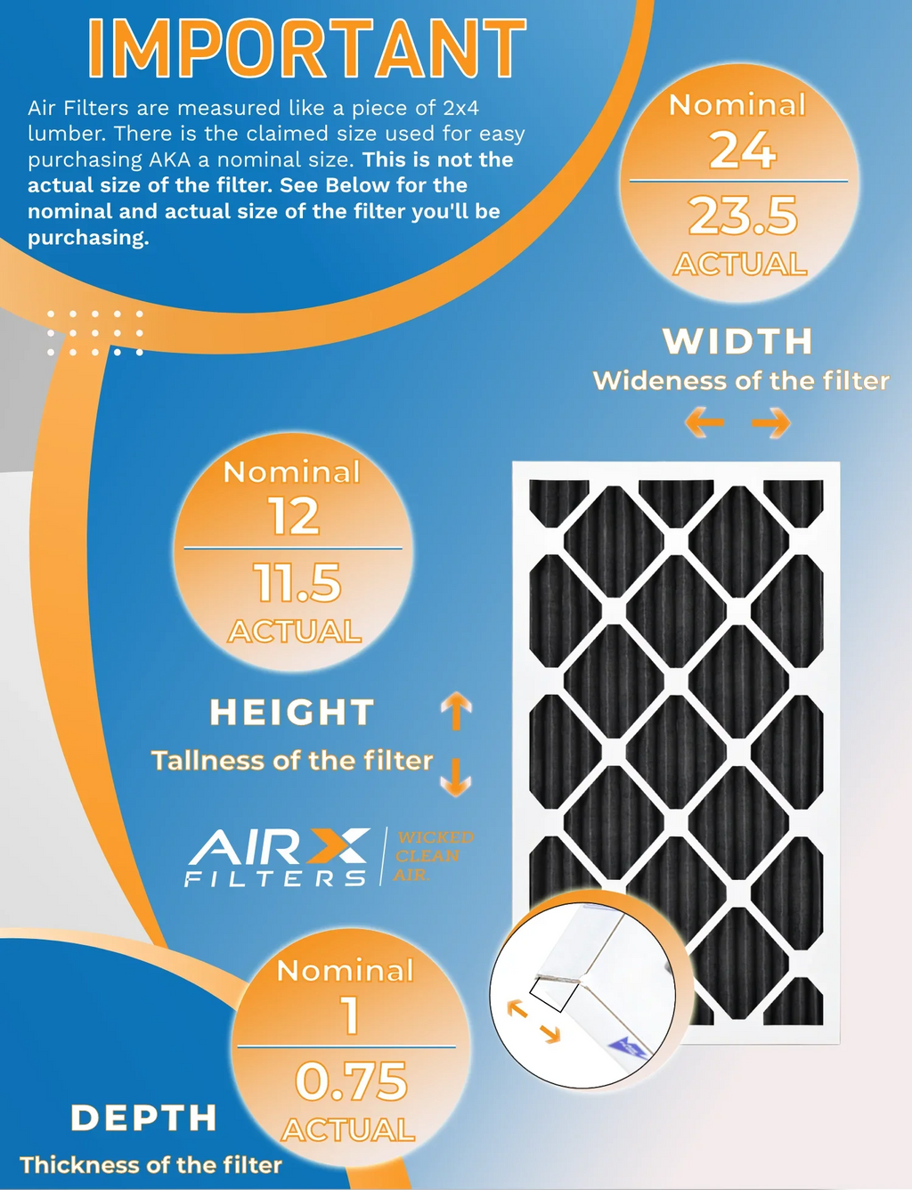 12x24x1 Air Filter  8 Rating, 12 Pack of Furnace Filters Comparable to  700,  5, Pet Odor Retention Filters - Made in  by     .