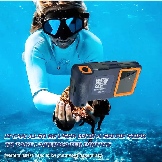 UrbanX Professional [15m/50ft] Swimming Diving Surfing Snorkeling Photo Video Waterproof Protective Case Underwater Housing for Xiaomi Mi 8 Pro And all Phones Up to 6.9 Inch  with Lanyard