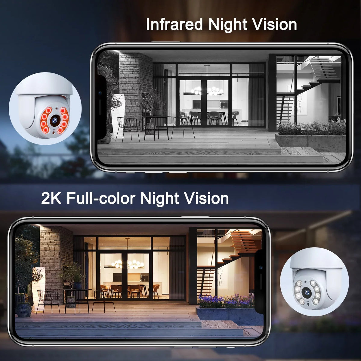 Toguard  2K/4MP WiFi Light Bulb Security Camera Outdoor Indoor  Wireless Dome Surveillance Camera