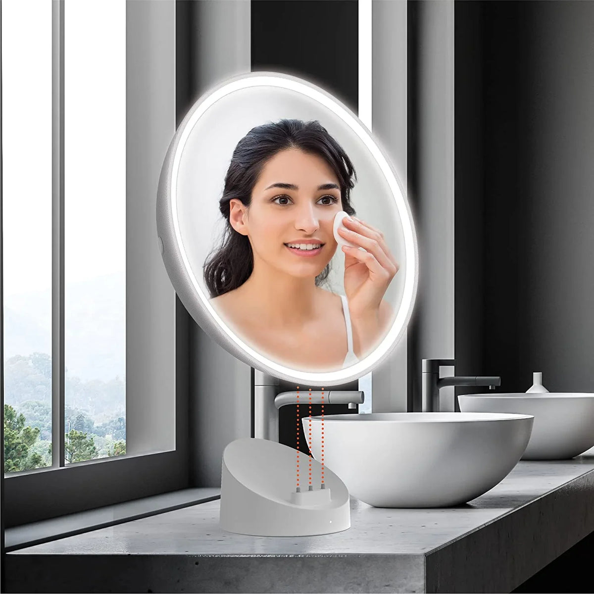 Sharper Image  Fogless Shower Mirror and Bluetooth Speaker