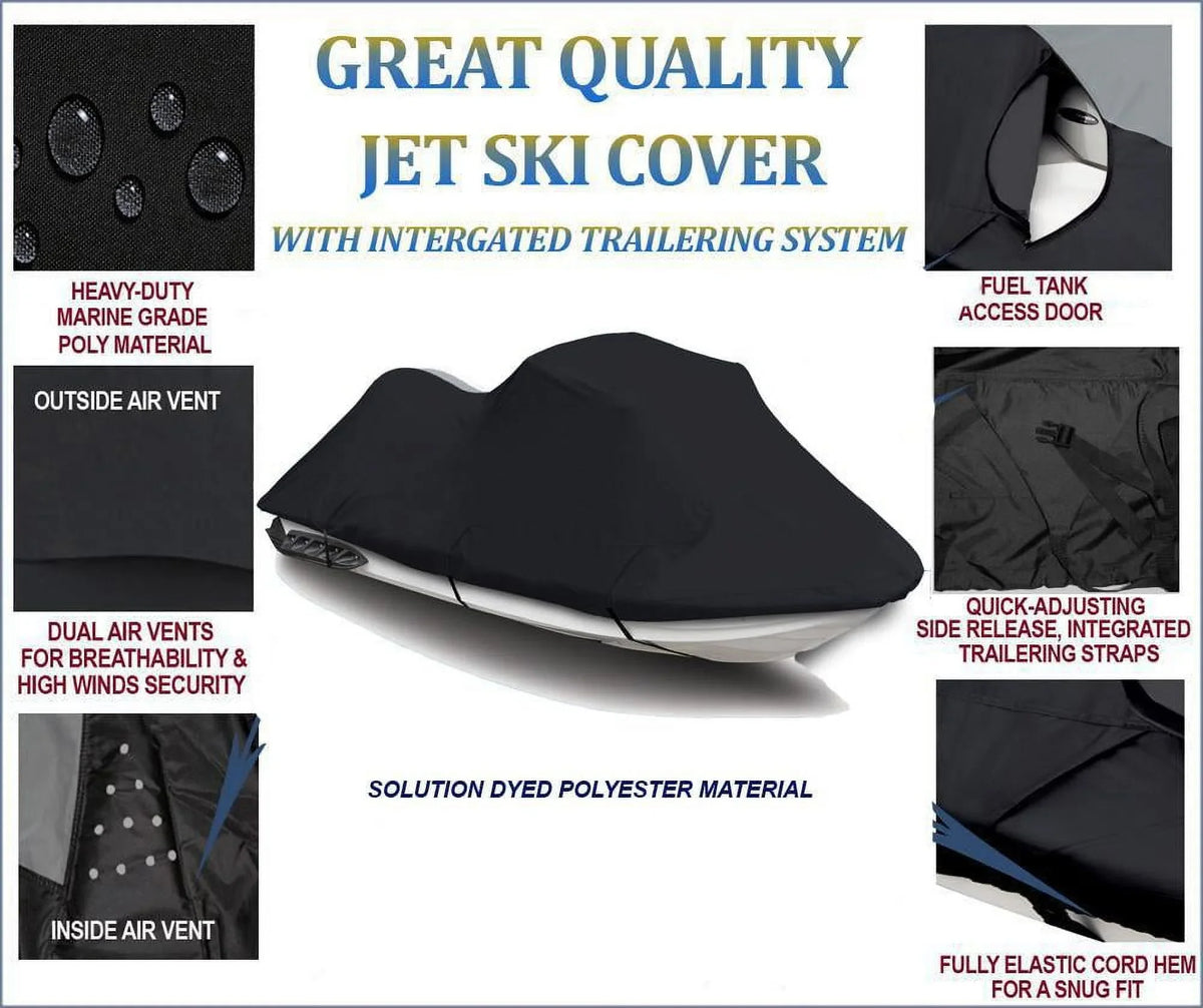600D   Cover Compatible for Sea Doo Sea-Doo  Inter 2000 2001 Jet Ski Watercraft Cover  Cover Jet Ski